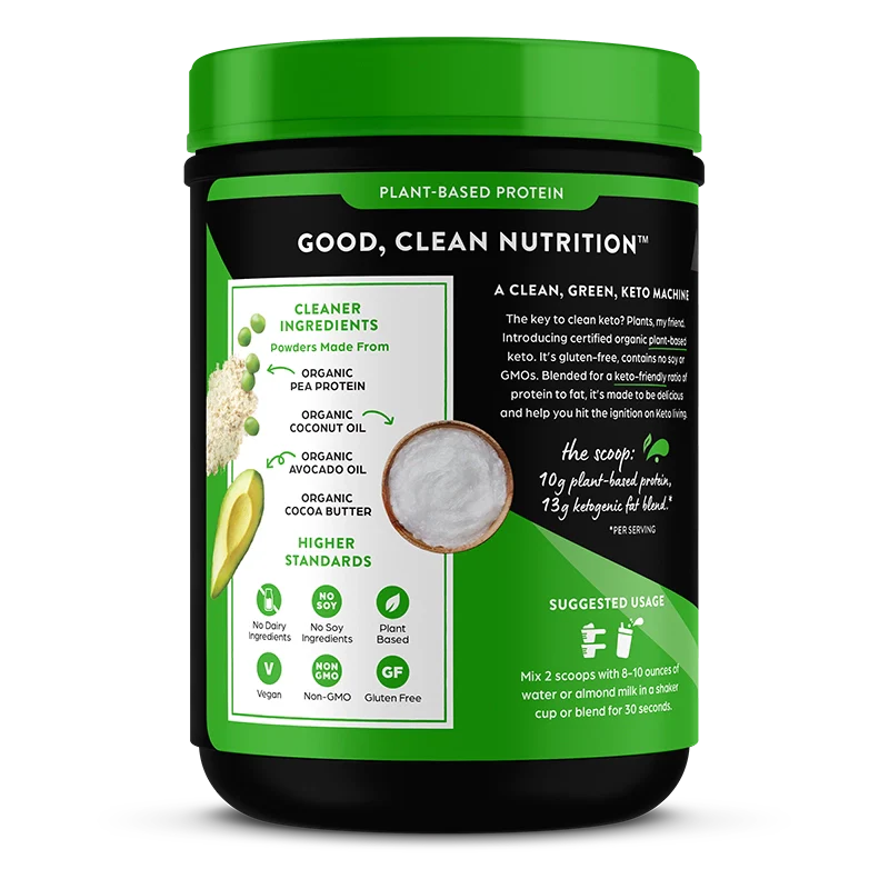 Keto Plant Protein™ Organic Keto-genic Protein Powder - Chocolate - Image 3